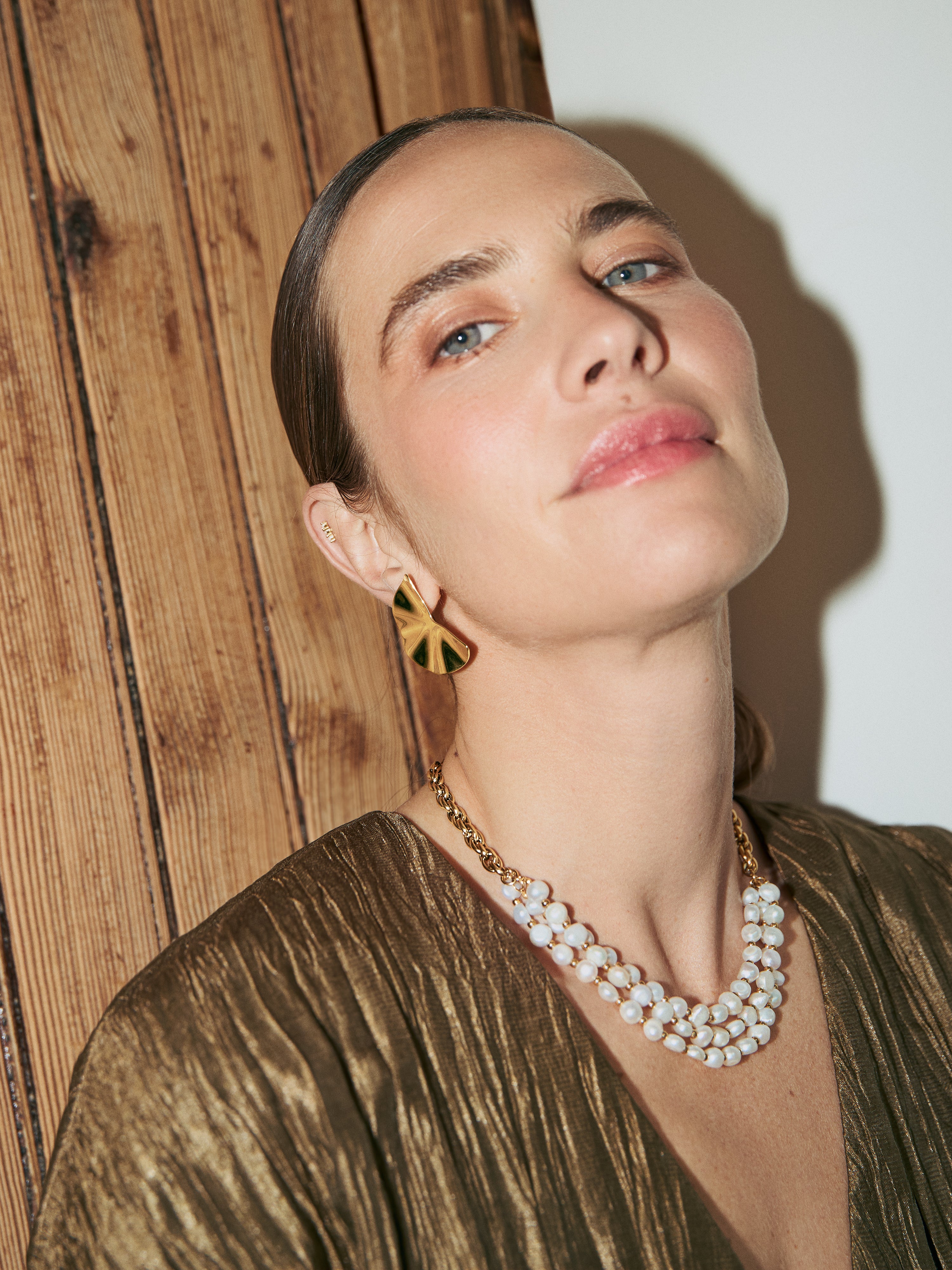 Collar Audrey Premium Acero Baño Oro