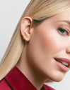Boucle d'oreille simple anneau Klein Spark M plaqué or