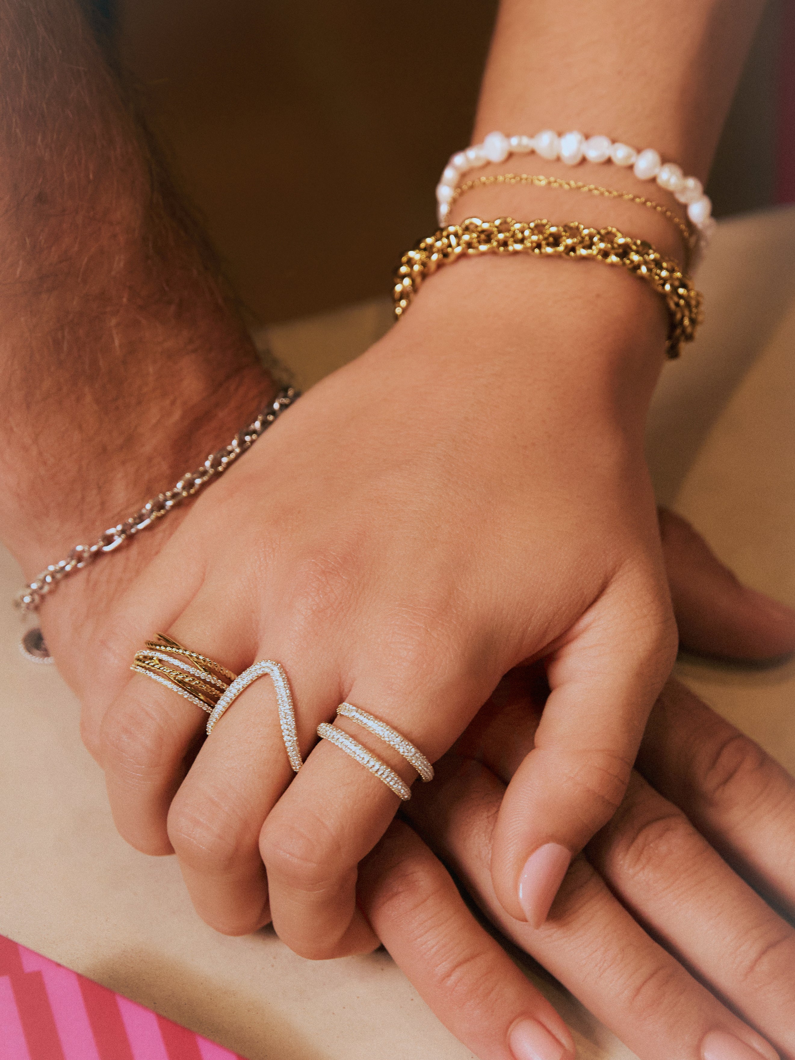 Anillo Doble Scarlett Baño Oro