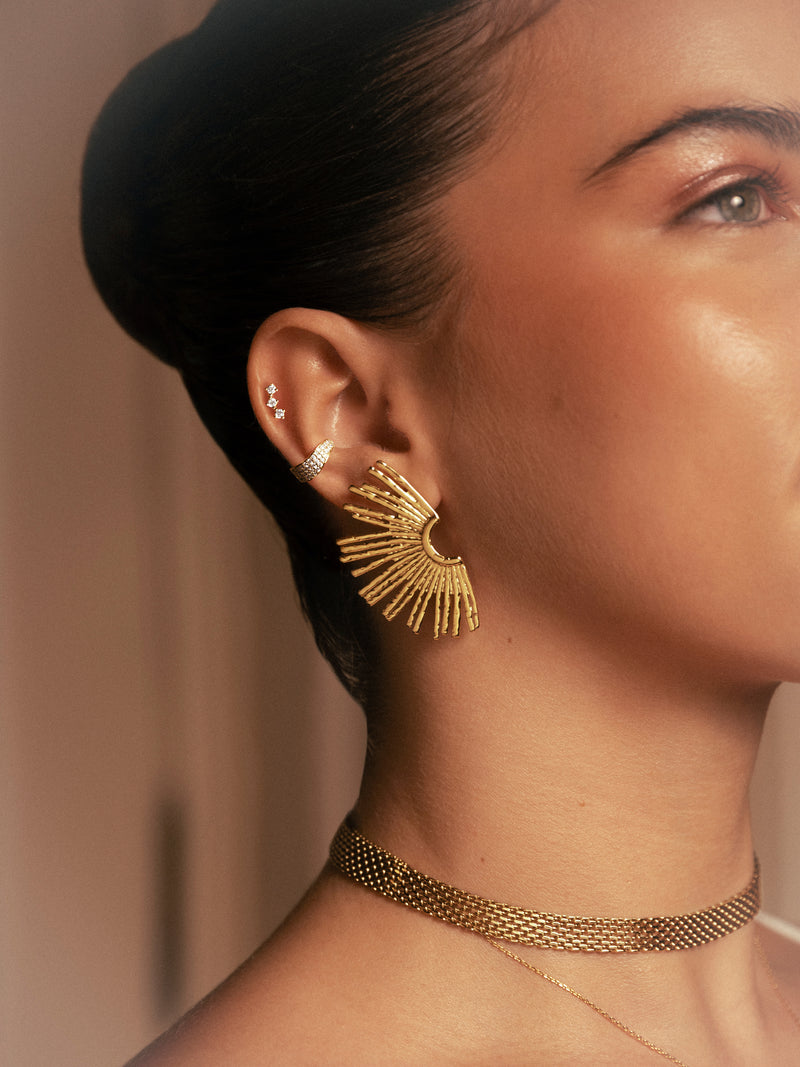 Brinco Individual Ear Cuff Scarlett Banho de Ouro