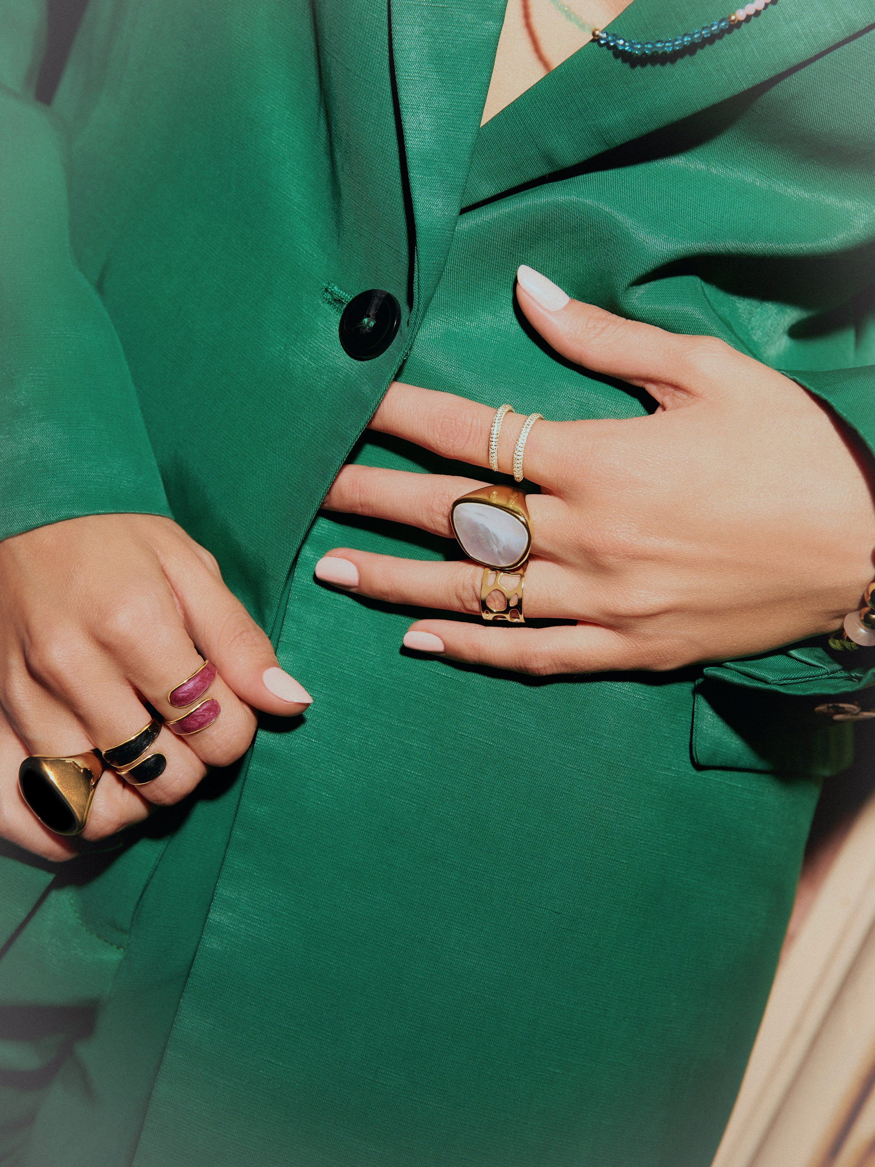 Ibiza Ring, Edelstahl, vergoldet