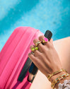 Curve Rainbow Ring van Staal met Goudkleurige coating - vista 5