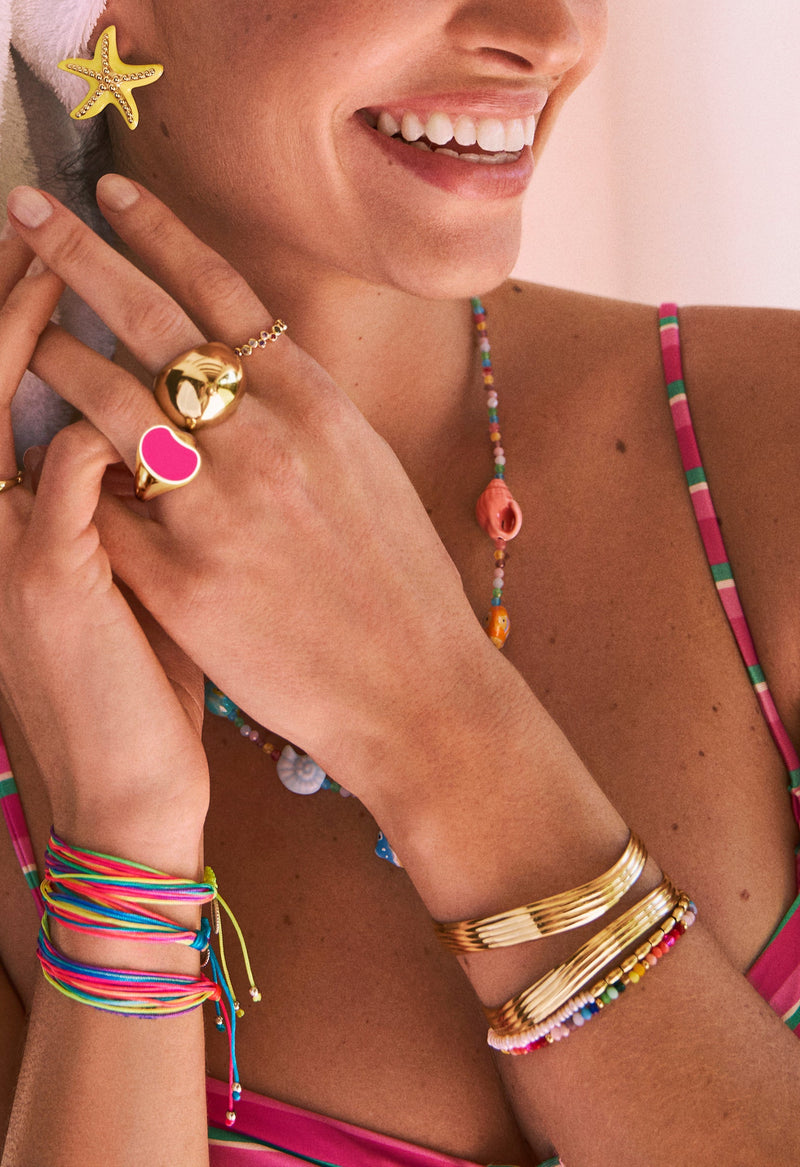 Organic Sea Armreif Edelstahl, vergoldet