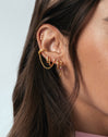 Boucle d'oreille seule Zoé plaquée or