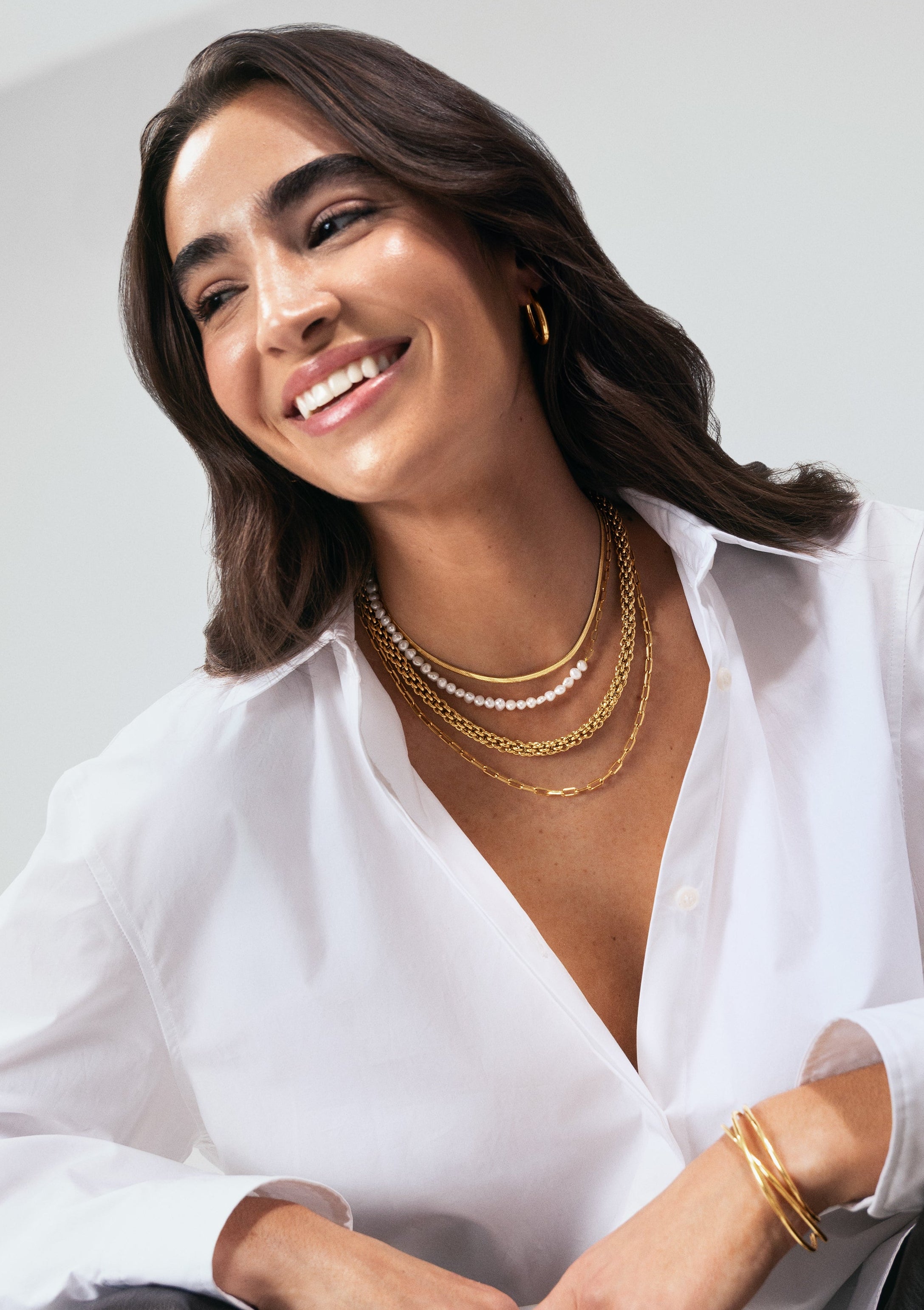 Big Rope Halskette Edelstahl, vergoldet