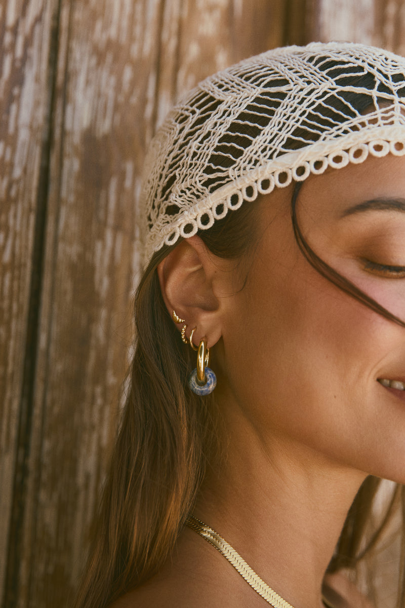 Pendientes Aro Carmen True Marine Acero Baño Oro