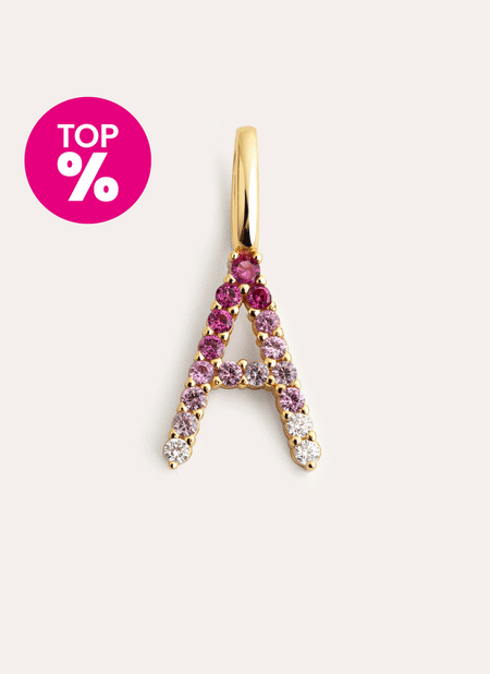 Letter Spark Sakura Gold Charm