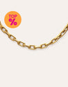 Collar Big Link Acero Baño Oro