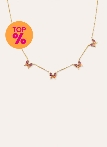 Colar Butterfly Banho de Ouro