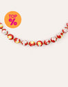 Collar Carmesí Acero Baño Oro