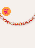 Collar Carmesí Acero Baño Oro