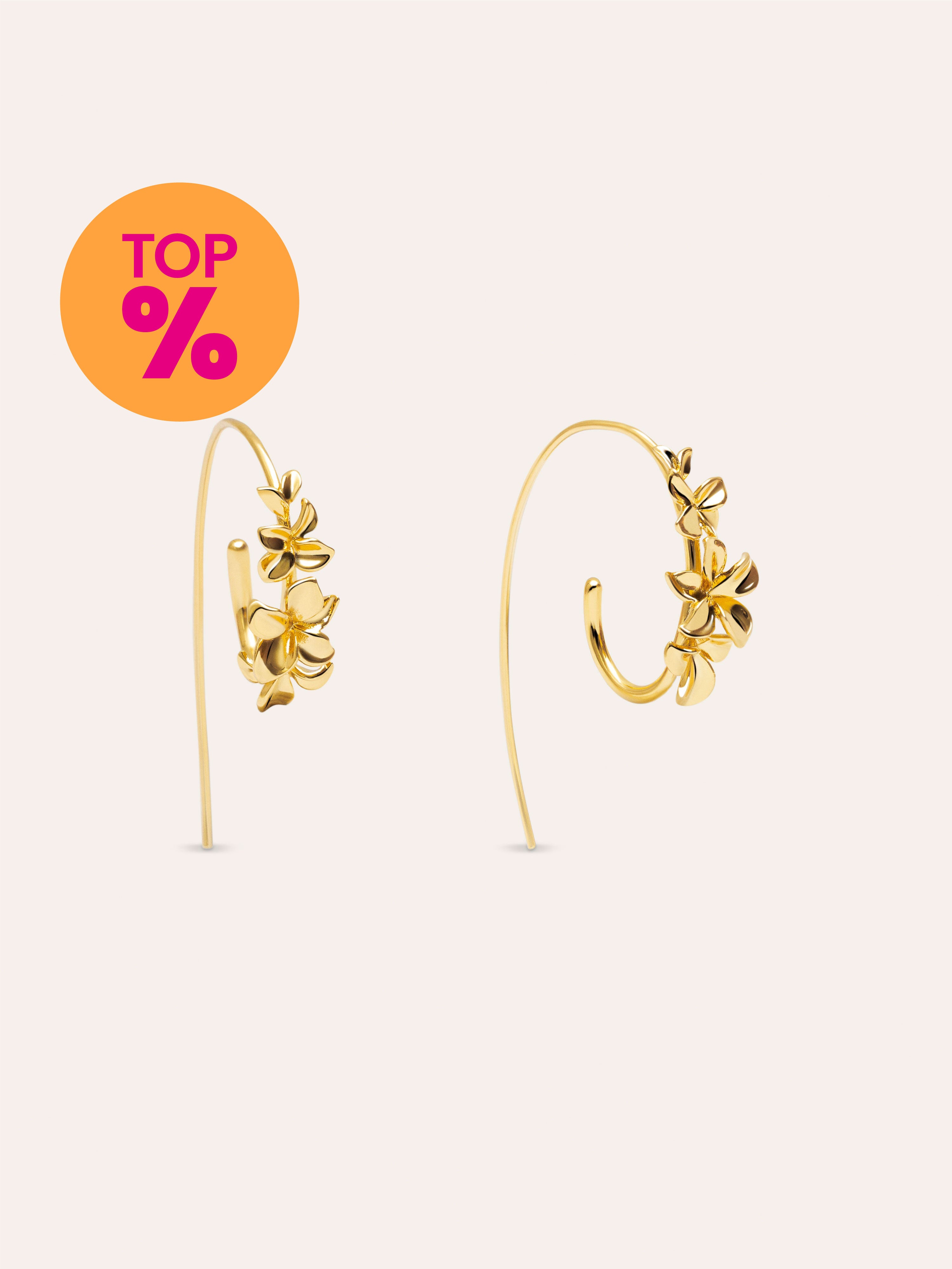 Pendientes Gladiolo Baño Oro