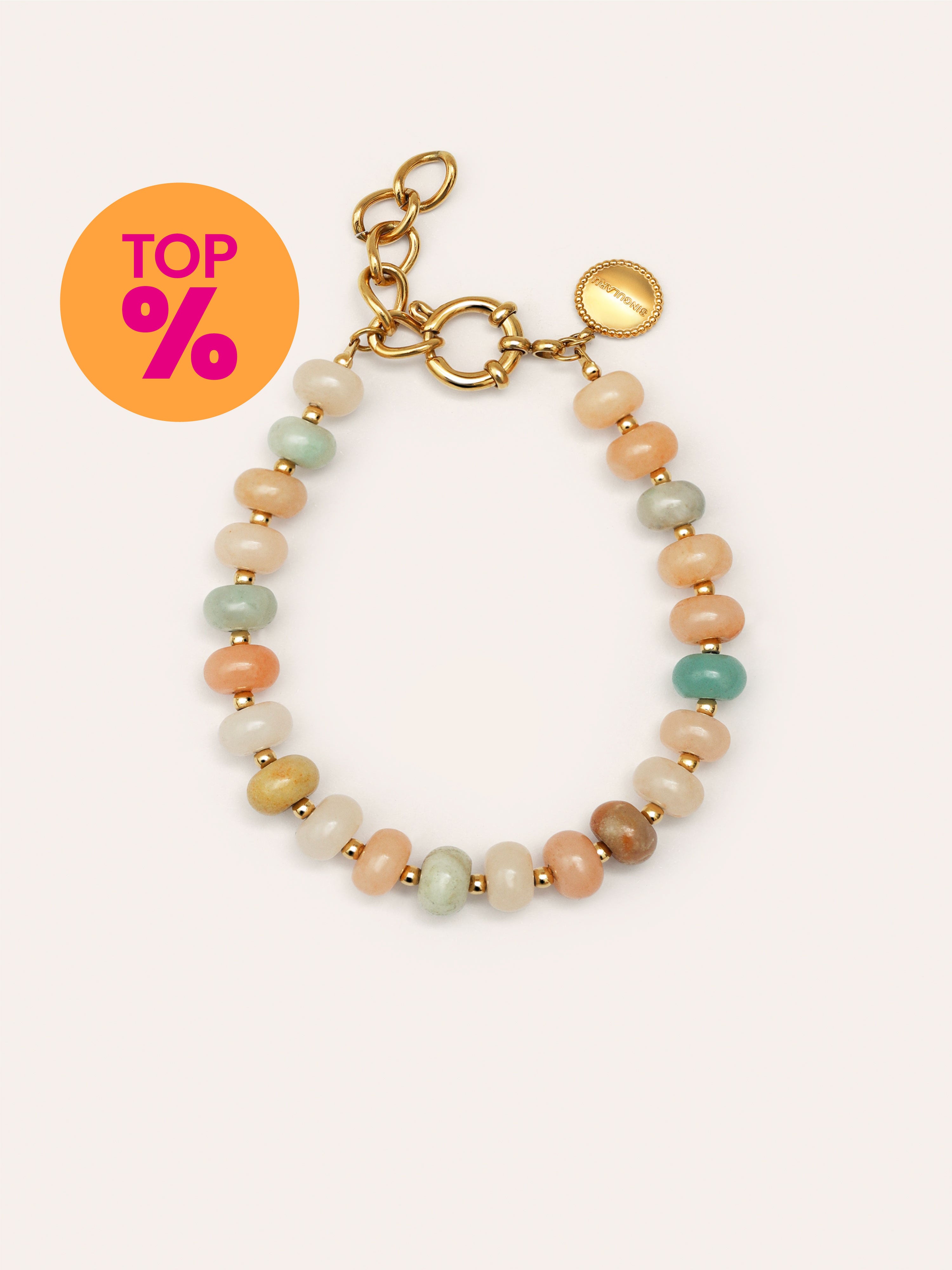 Bracciale Ámbar Stones Acciaio Placcato Oro