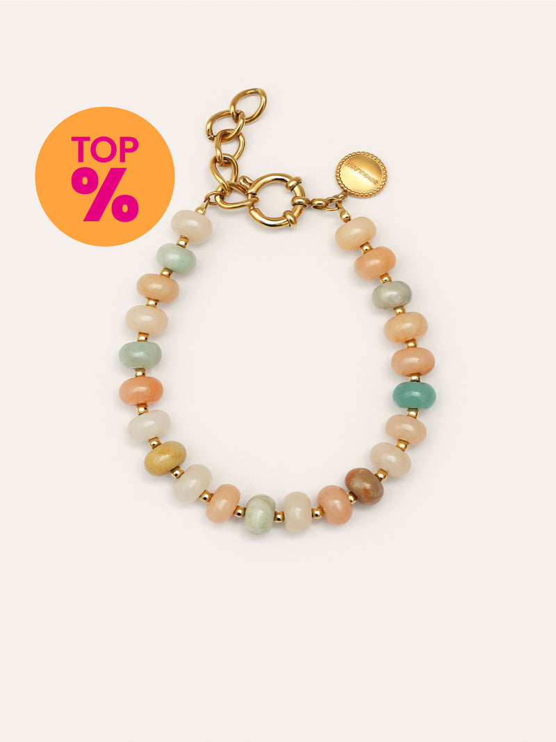 Bracciale Ámbar Stones Acciaio Placcato Oro