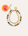 Pulsera Alpine Stones Acero Baño Oro