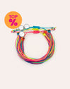 Pack 3 Pulseras Neon Rainbow Fruits Acero