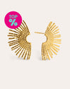 Boucles D'oreilles Sunbeam Acier Plaqué Or