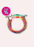Pack 3 Pulseiras Neon Arco-íris Frutas Aço