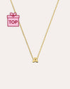 Collar Personalizado Single Letter Plata Baño Oro