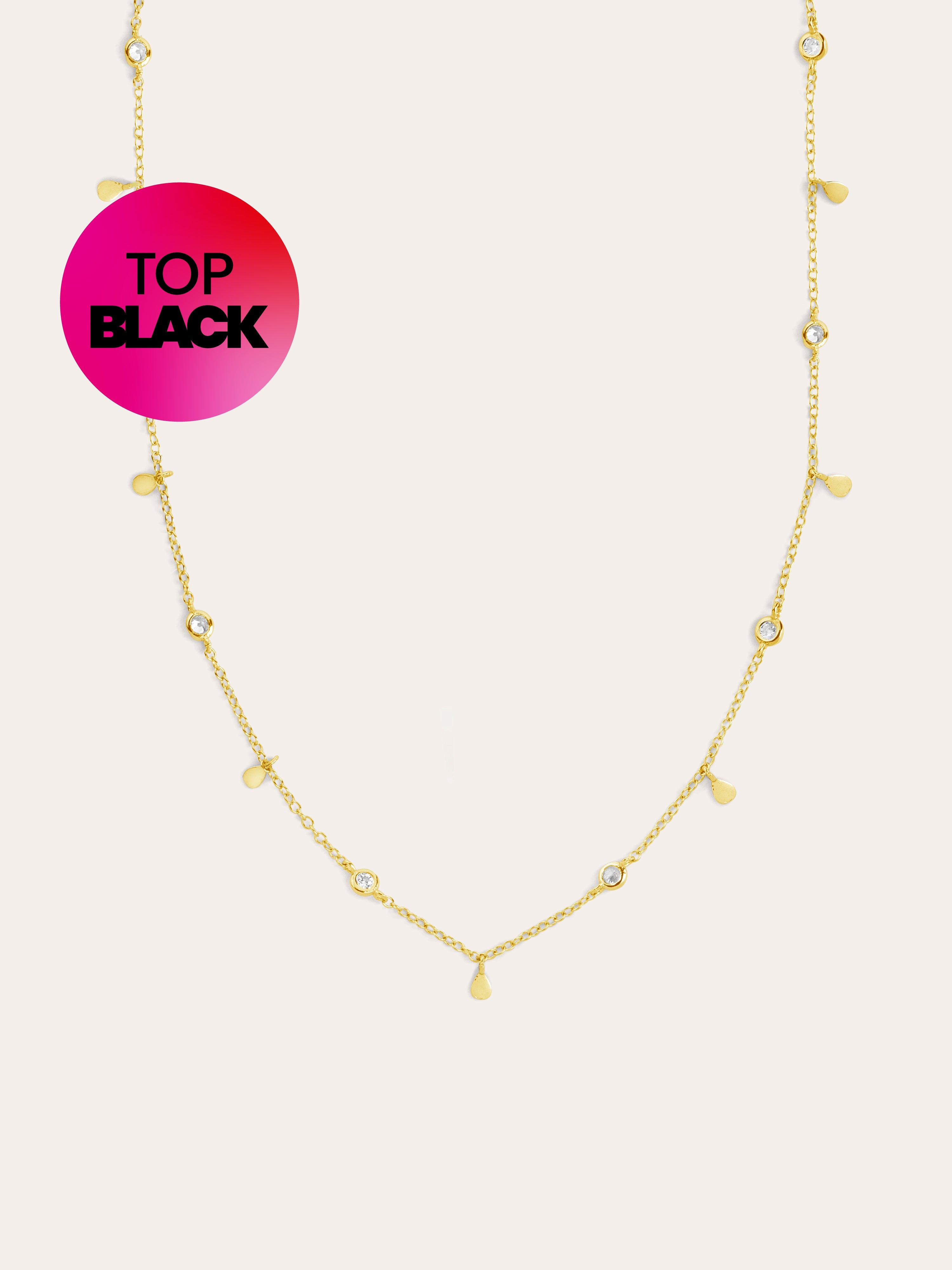 Mini Spark Drop Gold Necklace