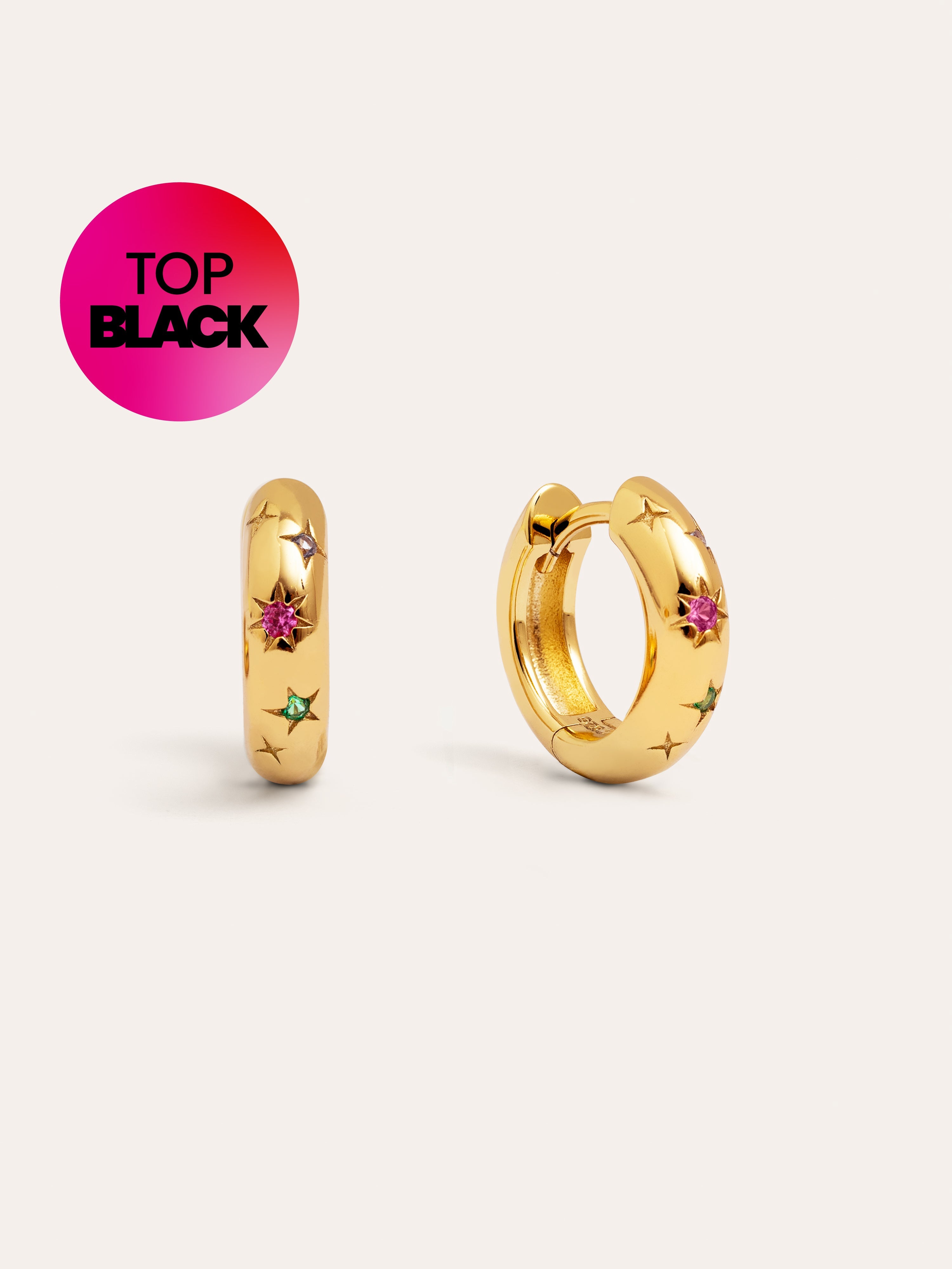 Spark Color Gold Earrings