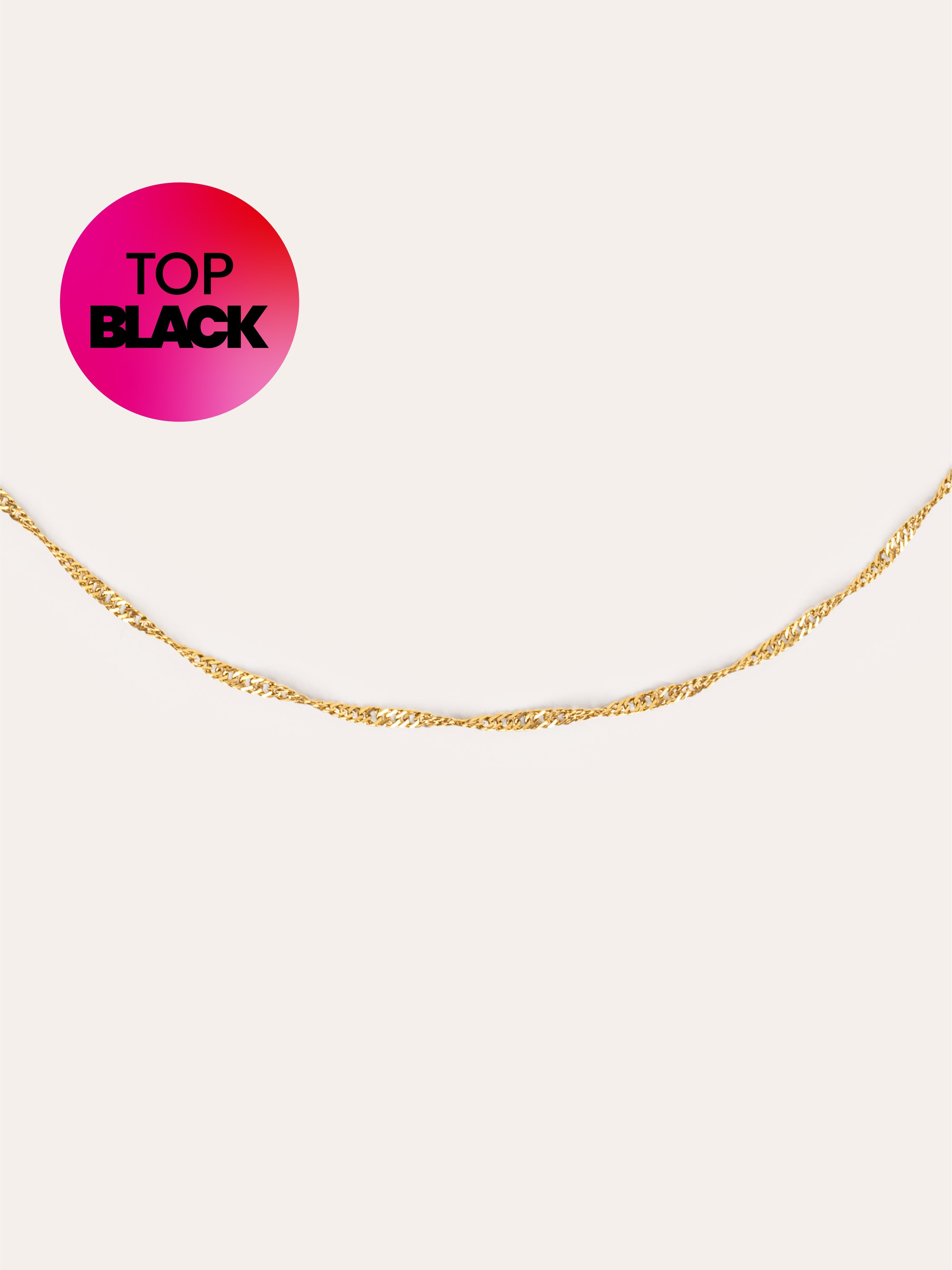 Mini Twist Stainless Steel Gold Necklace