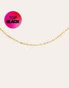 Long Crystals Solar Stainless Steel Gold Necklace