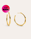  Bamboo Gold Hoop Earrings