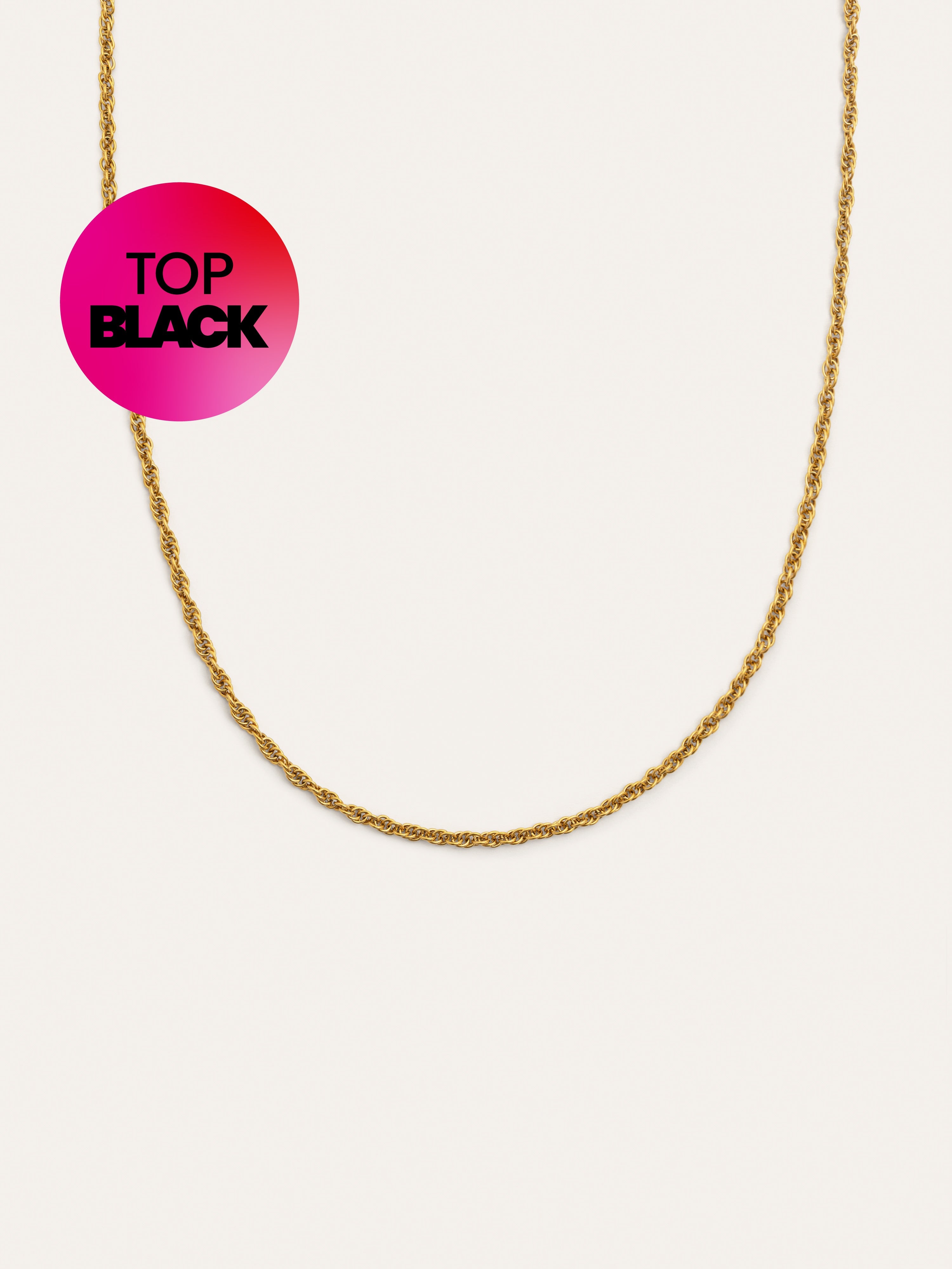 Spinning Rope Chain Gold Necklace
