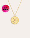 Medallion Spark Color Gold Necklace