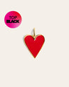 Lovely Red Heart Enamel Gold Charm