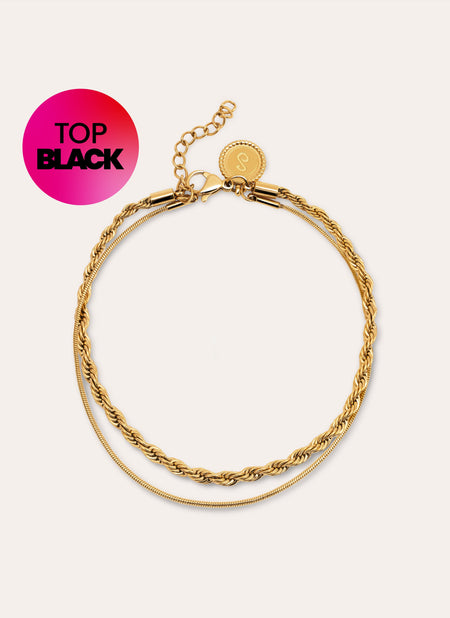 Pulsera Nautic Acero Baño Oro