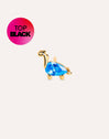 Dino Brontosaurus Sky Gold Single Earring