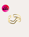 Double Peak Gold Ring