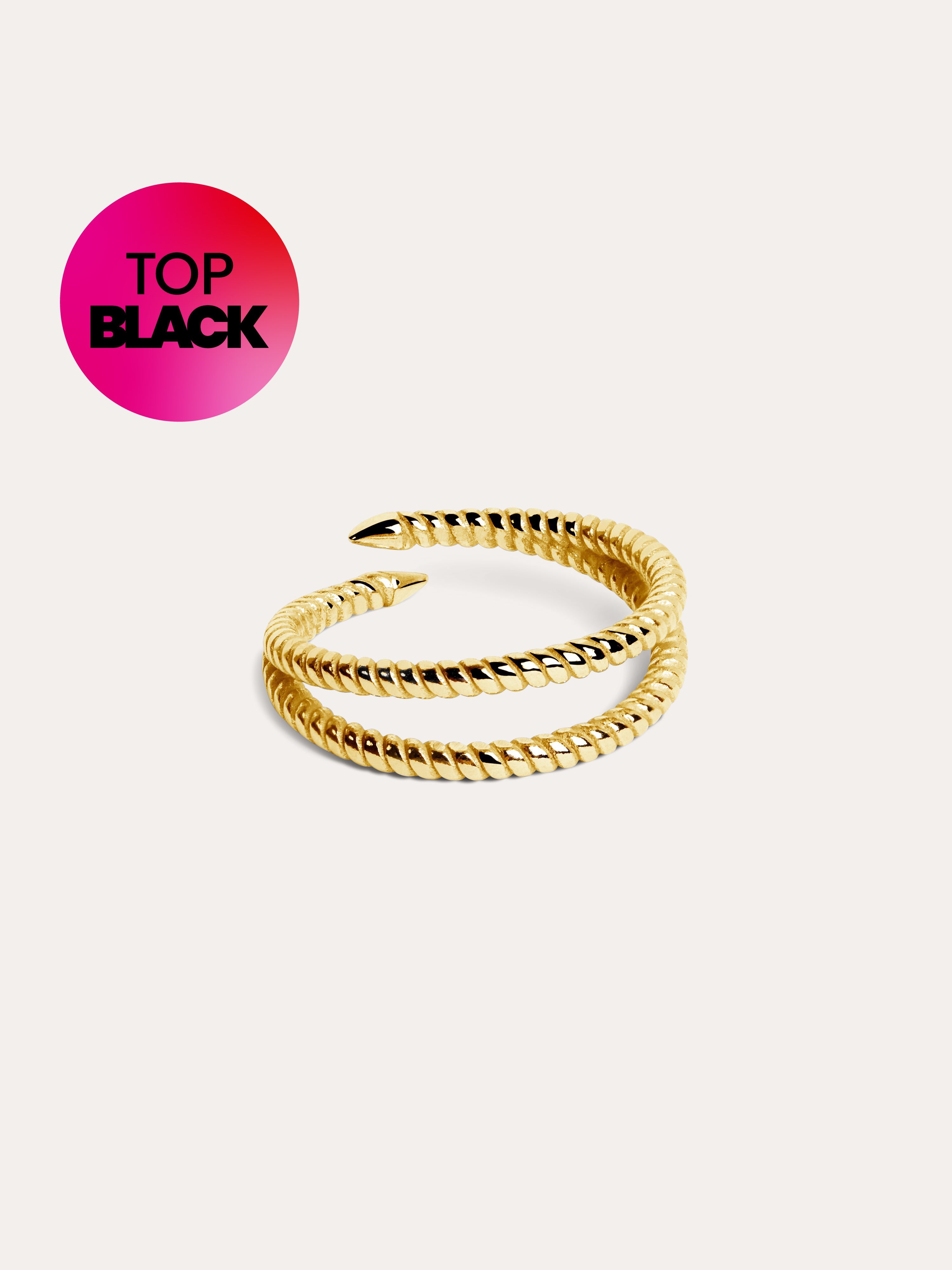 Double Twist Gold Ring