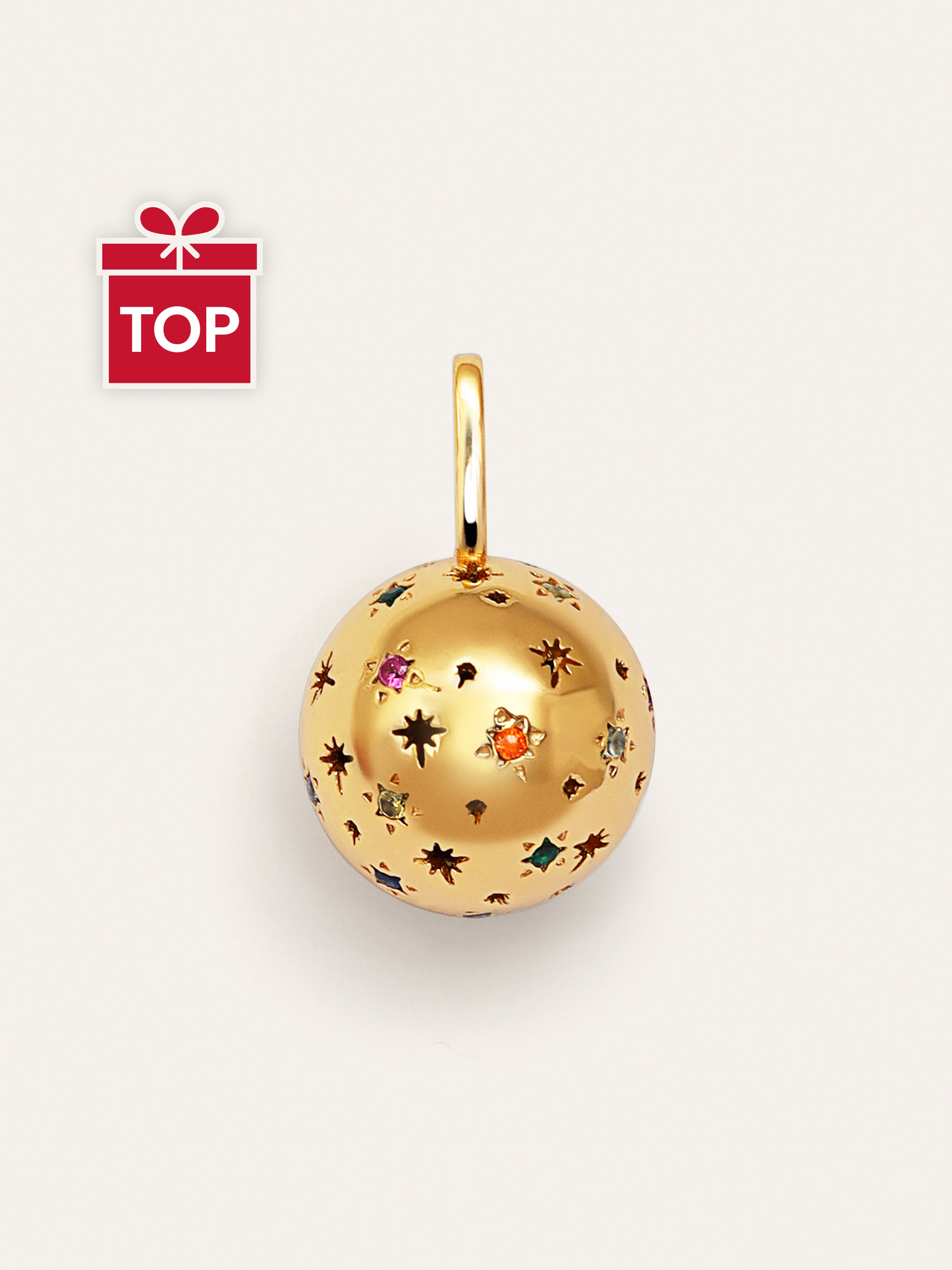 Engelsrufer-Charm, vergoldet