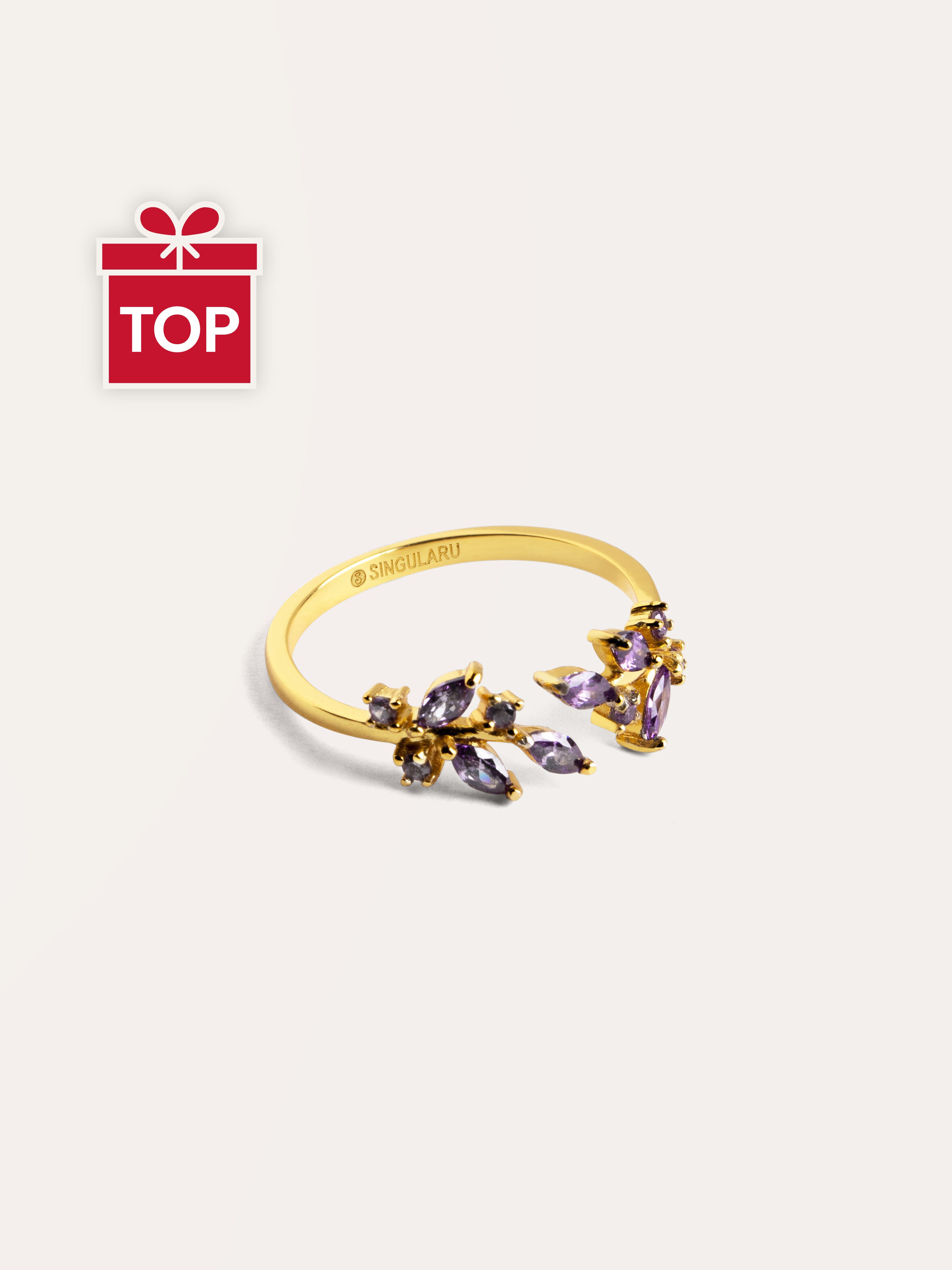 Buganvilla Ring, vergoldet