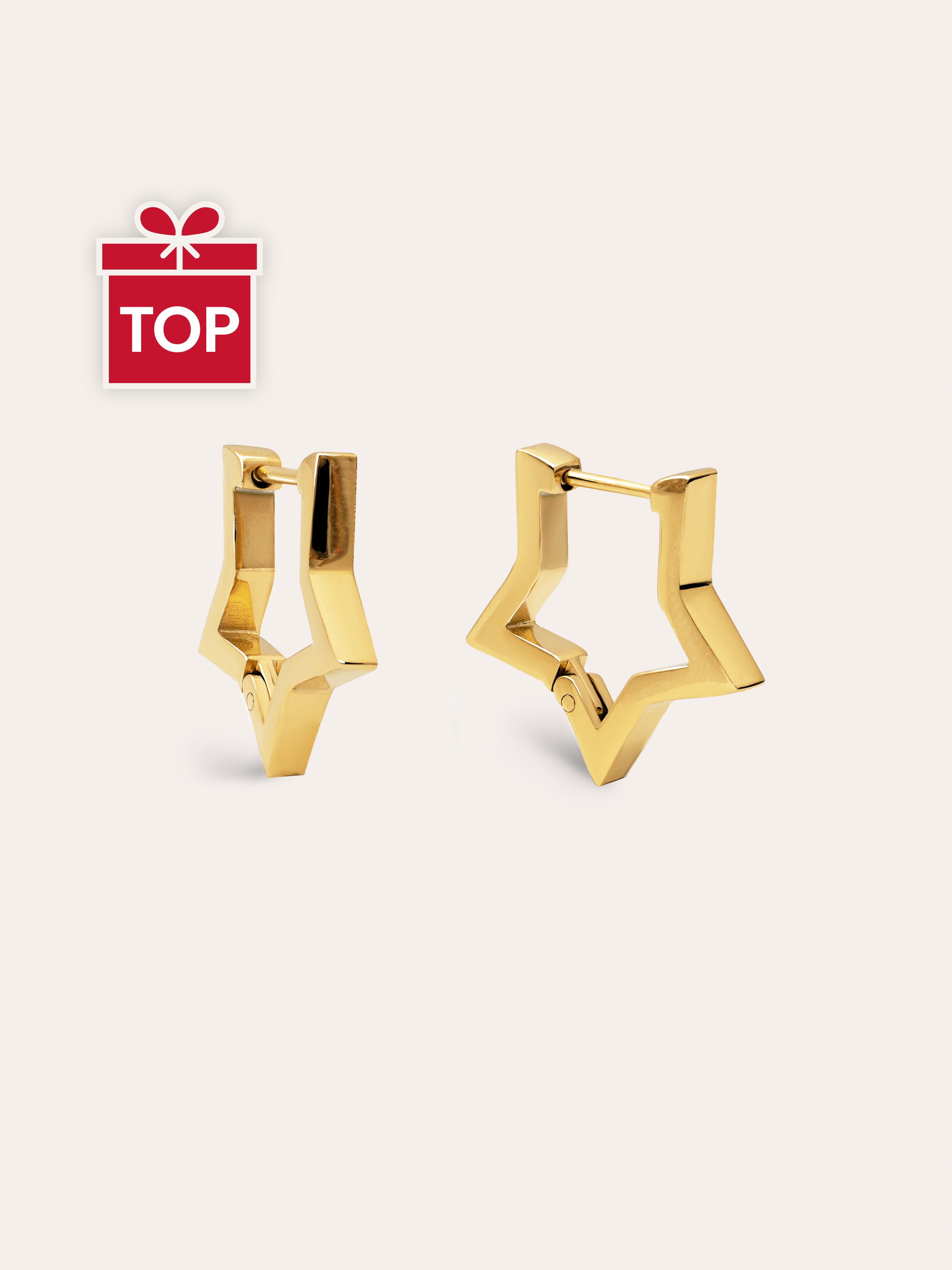 Superstar Ohrringe Edelstahl, vergoldet