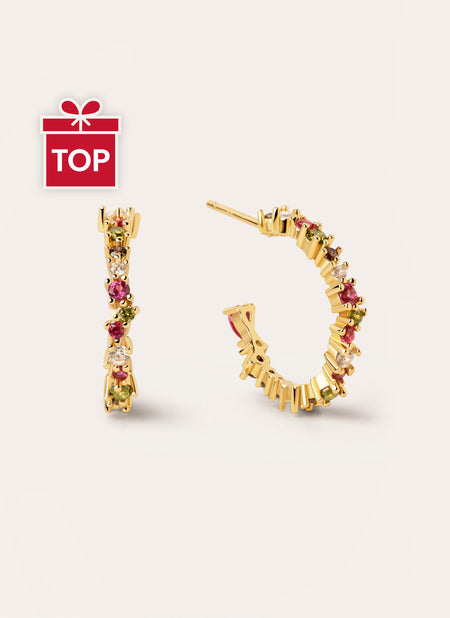 Estellar Creolen Silber, vergoldet