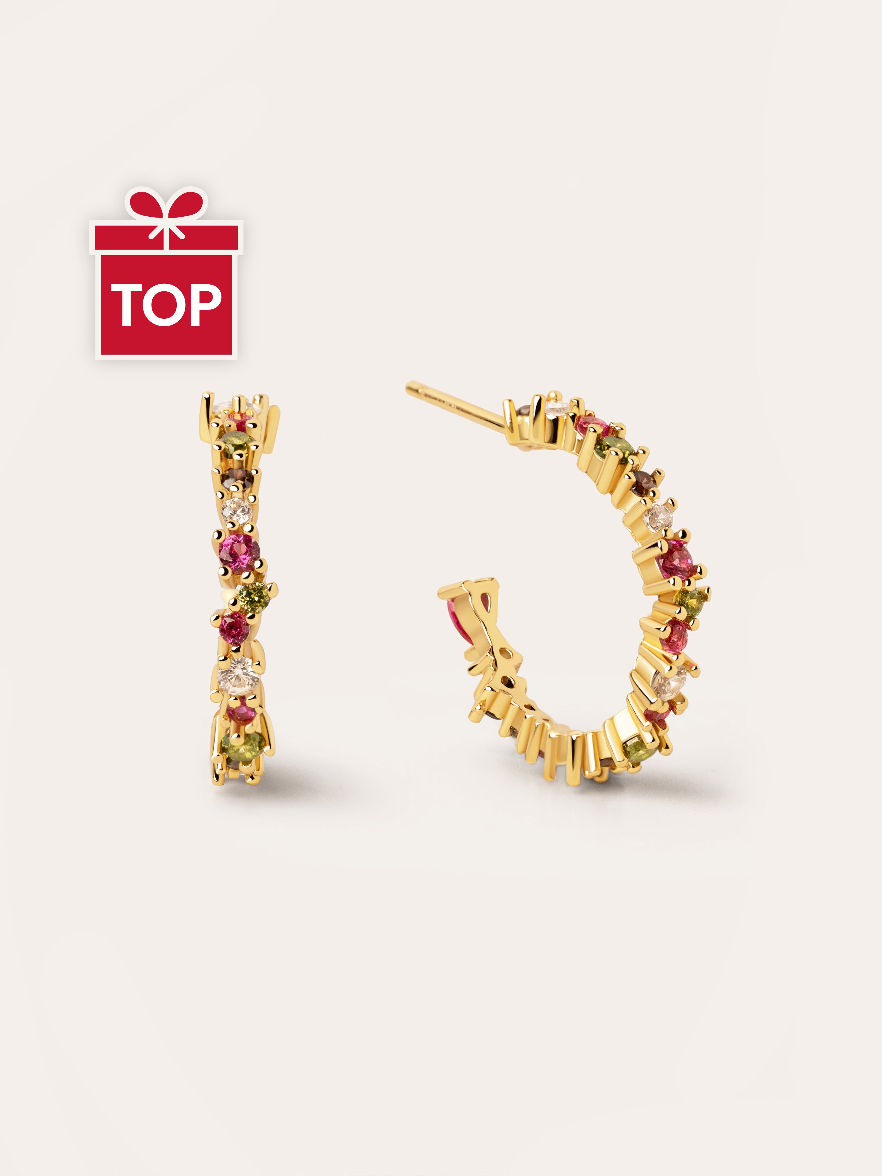 Estellar Creolen Silber, vergoldet