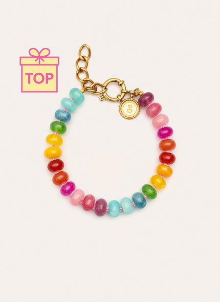 Pulsera Bloom Stones Acero Baño Oro