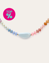 Gummy Stones Necklace Steel Gold Plated