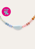 Gummy Stones Necklace Steel Gold Plated