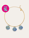 Shelly Blue Choker Steel Gold Plated