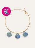Shelly Blue Choker Steel Gold Plated