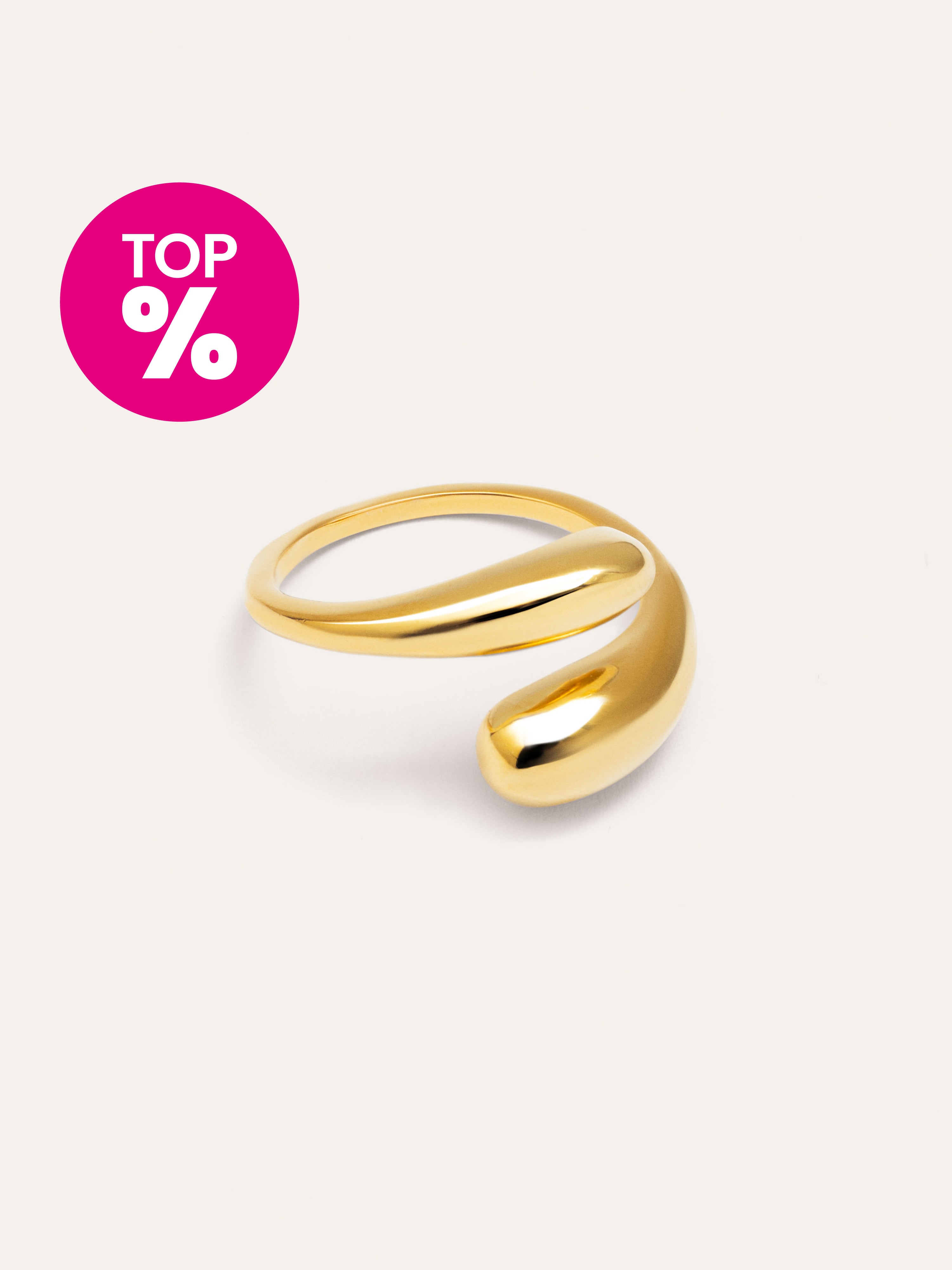 Anillo Abbraccio Acero Baño Oro