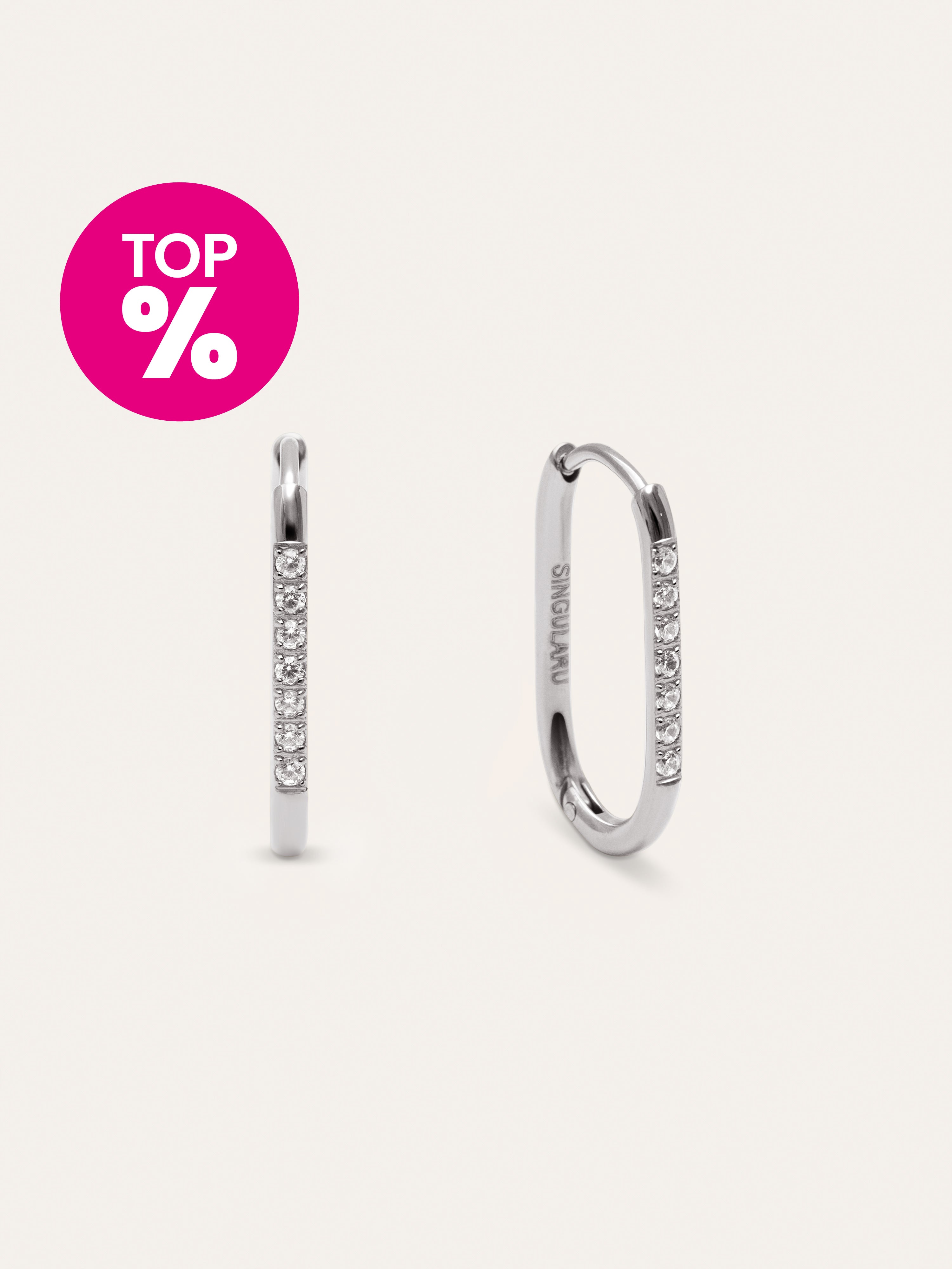 Bibi Stainless Steel Hoop Earrings