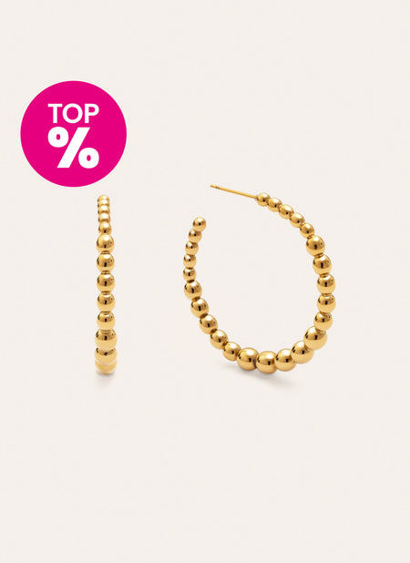 Bomb Stainless Steel Gold Hoop Earrings