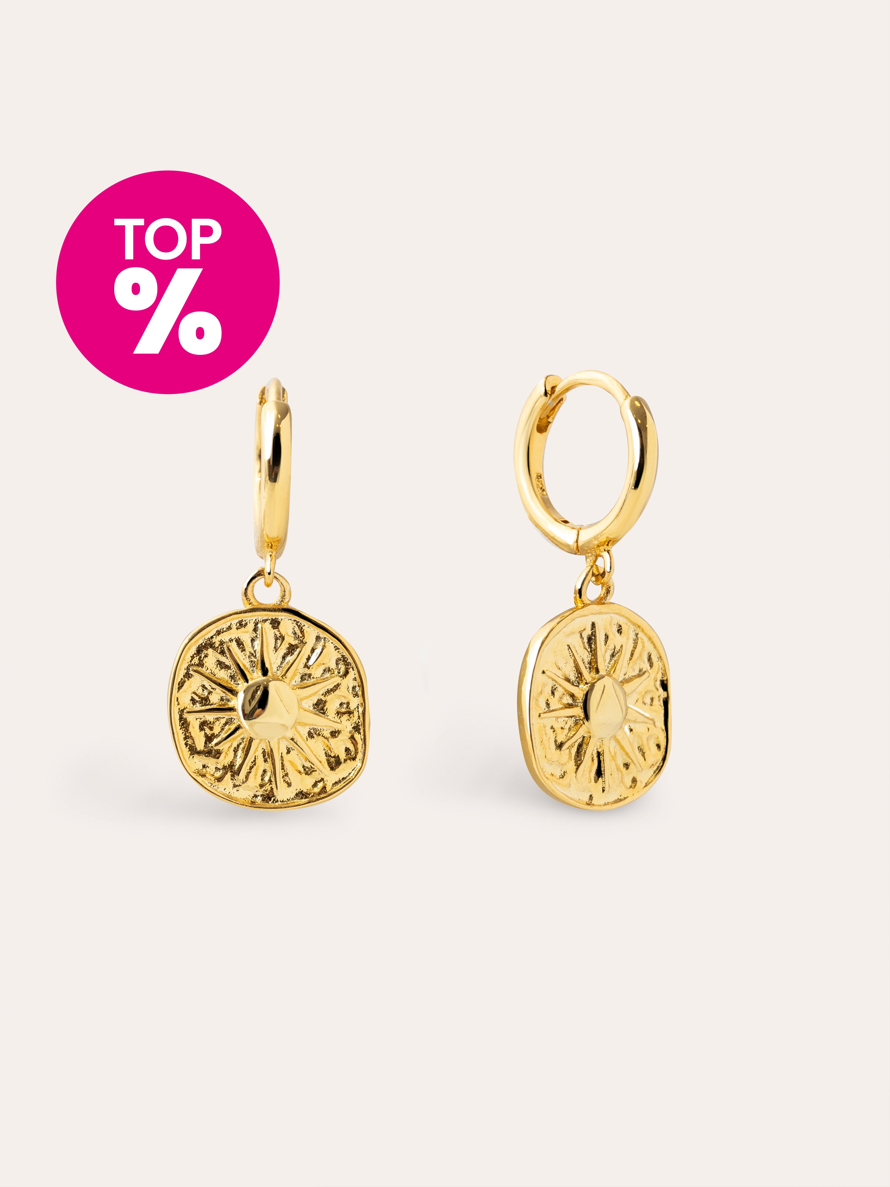 Solstice Sun Hoop Earrings 