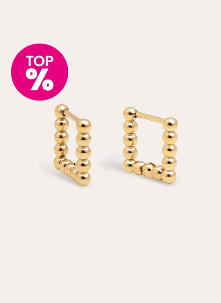 Mila Dots Stainless Steel Gold Earrings 